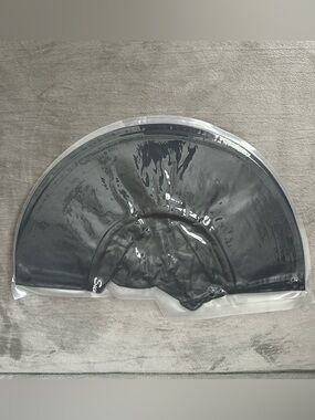 Grey Sun Shade Vented Hat with access in back for hair adjustable tie pull